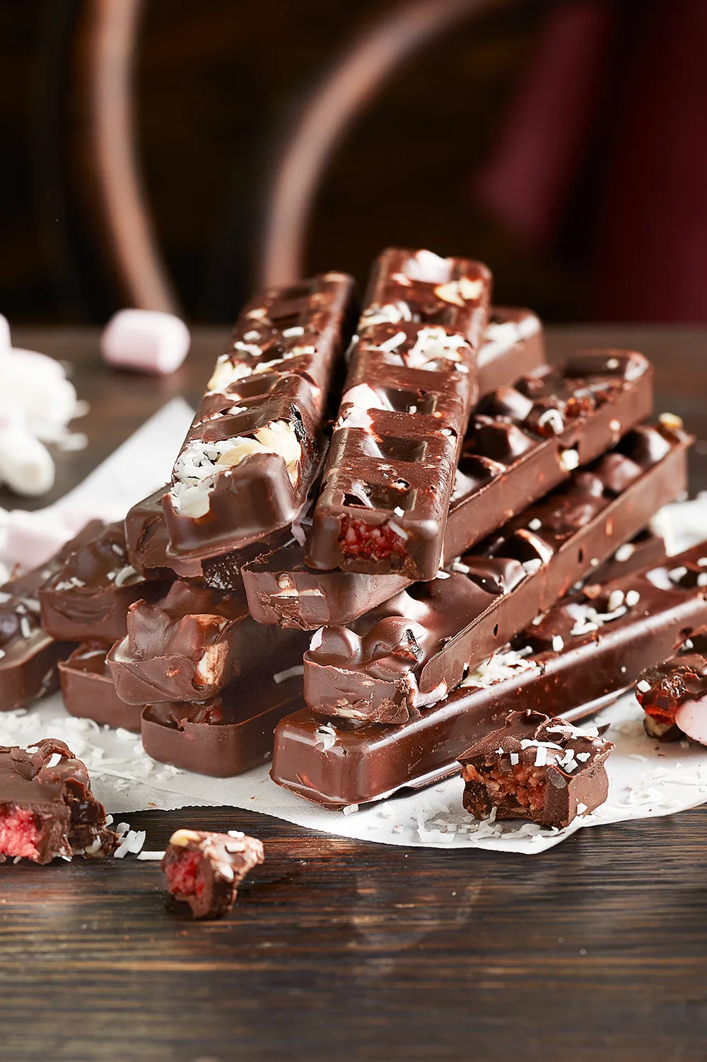 Cherry Ripe rocky road bars