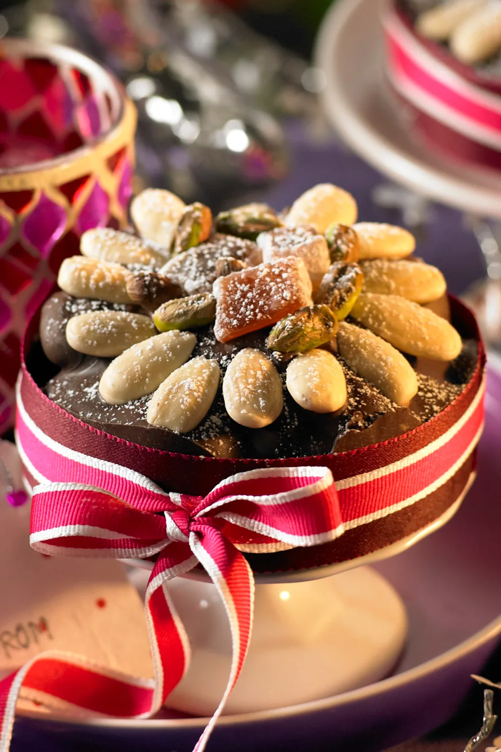 Mini rocky road Christmas cakes