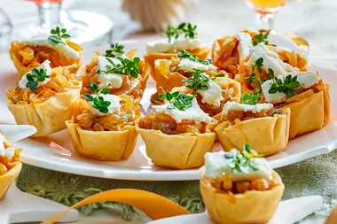 Caramelised onion tarts
