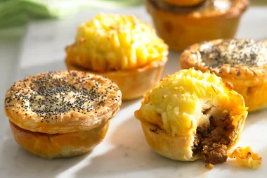 Lamb, mint and rosemary pies