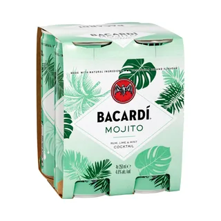 Bacardi Mojito Cocktail Can 250mL (4 pack)