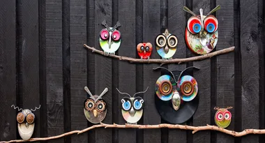 How to make tin owls for the garden