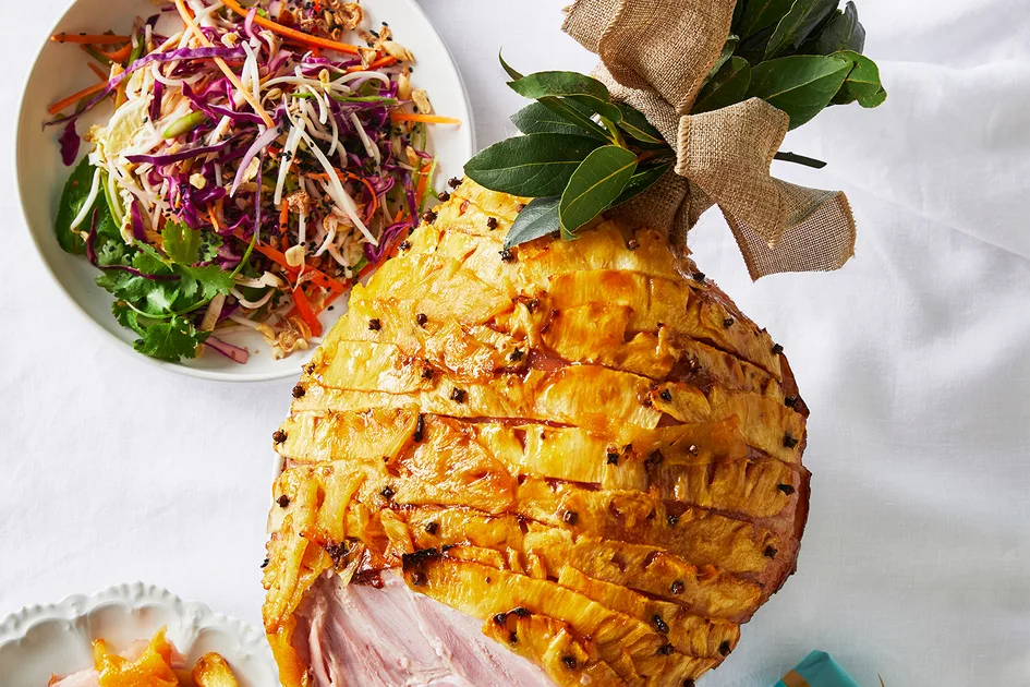 Pineapple covered ginger beer glazed ham recipe Recipe - Better Homes & Gardens Australia