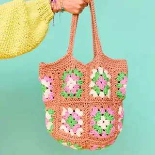 Cardigang Beginner Poppy Granny Square Bag