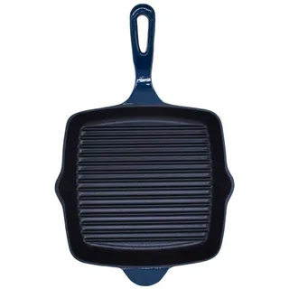 The Cooks Collective Cast Iron Grill Pan 26cm Navy
