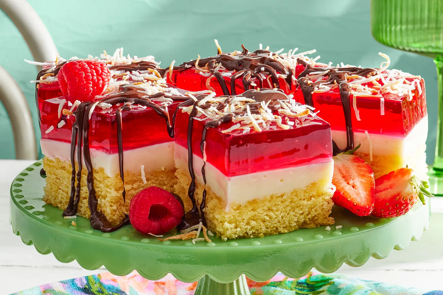 Two Aussie icons collide in this lamington jelly slice recipe