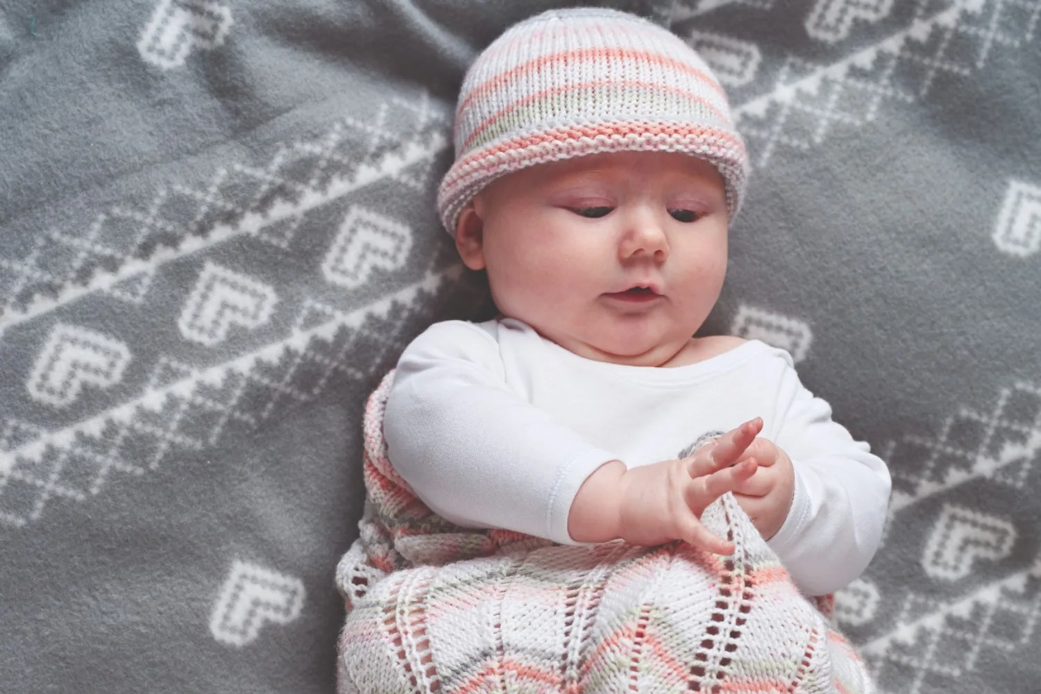 baby beanie and cocoon