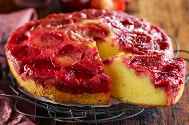Plum upside-down cake