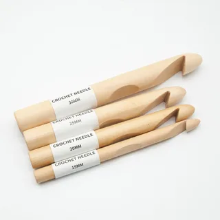 Jumbo Wooden Crochet Hooks
