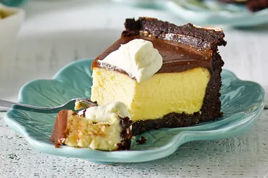 Triple-chocolate cheesecake