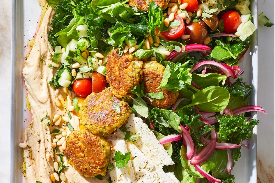 Kale Falafel Salad with Pine Nuts Recipe - Better Homes & Gardens Australia