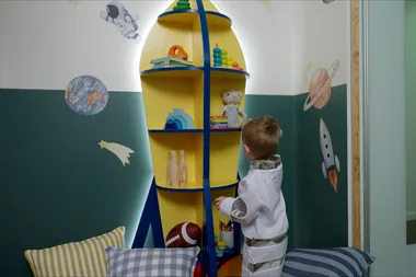How to build a rocket ship shelving unit