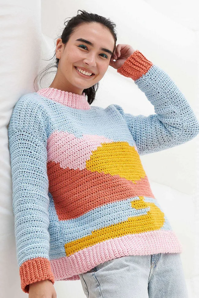 free crochet pattern sweater