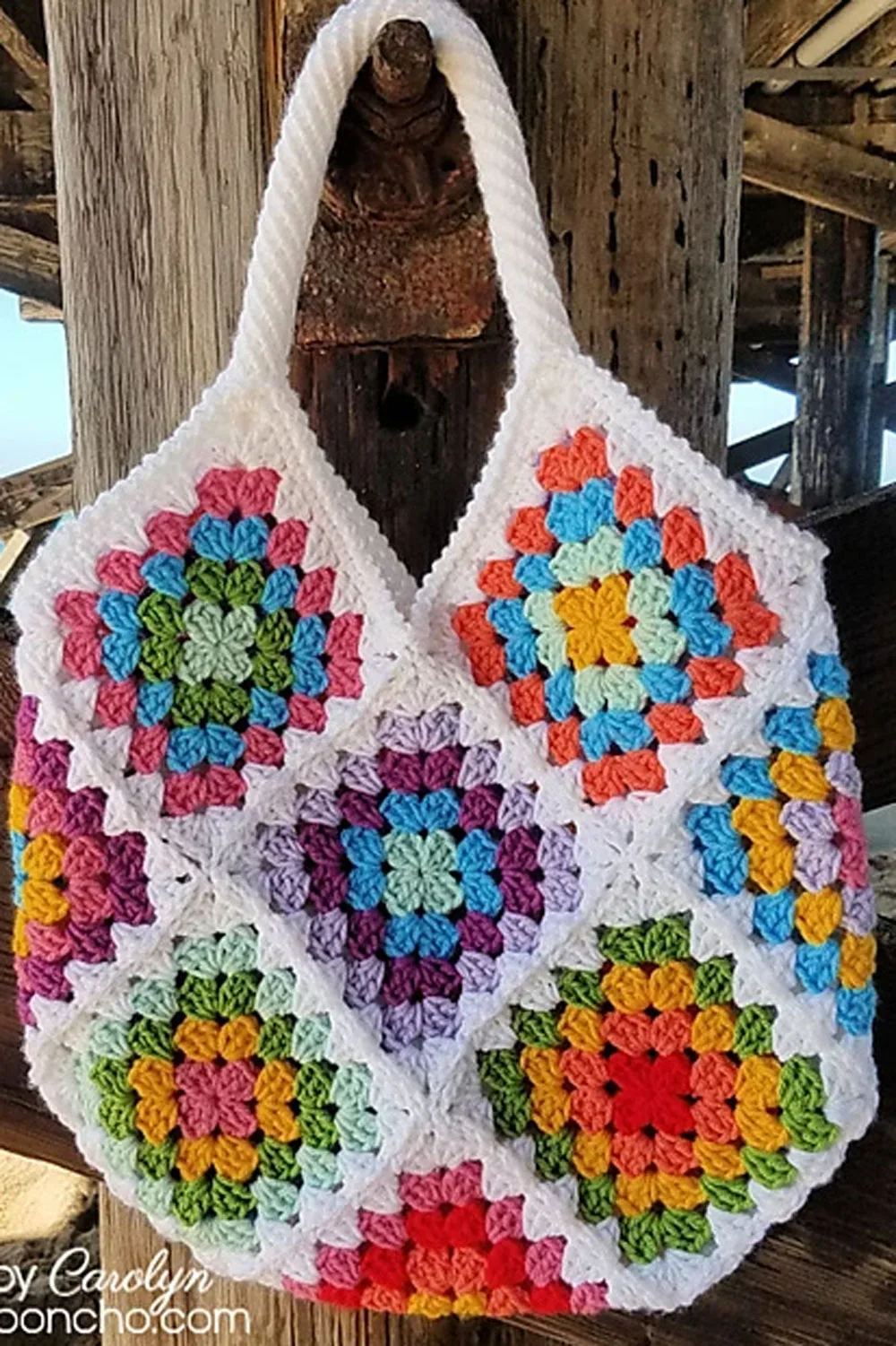 free crochet patterns granny sqaure bag