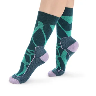 Women&rsquo;s Merino Hike+ Medium Crew Fractured Landscapes Socks