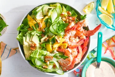 Prawn and mango sunshine salad three ways