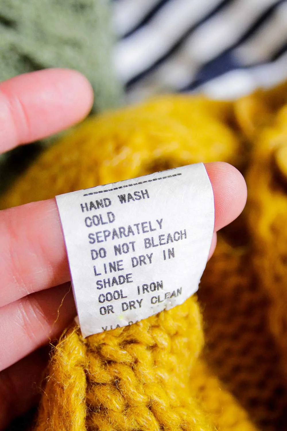 Not reading the care label on clothes is one of the most common laundry mistakes.