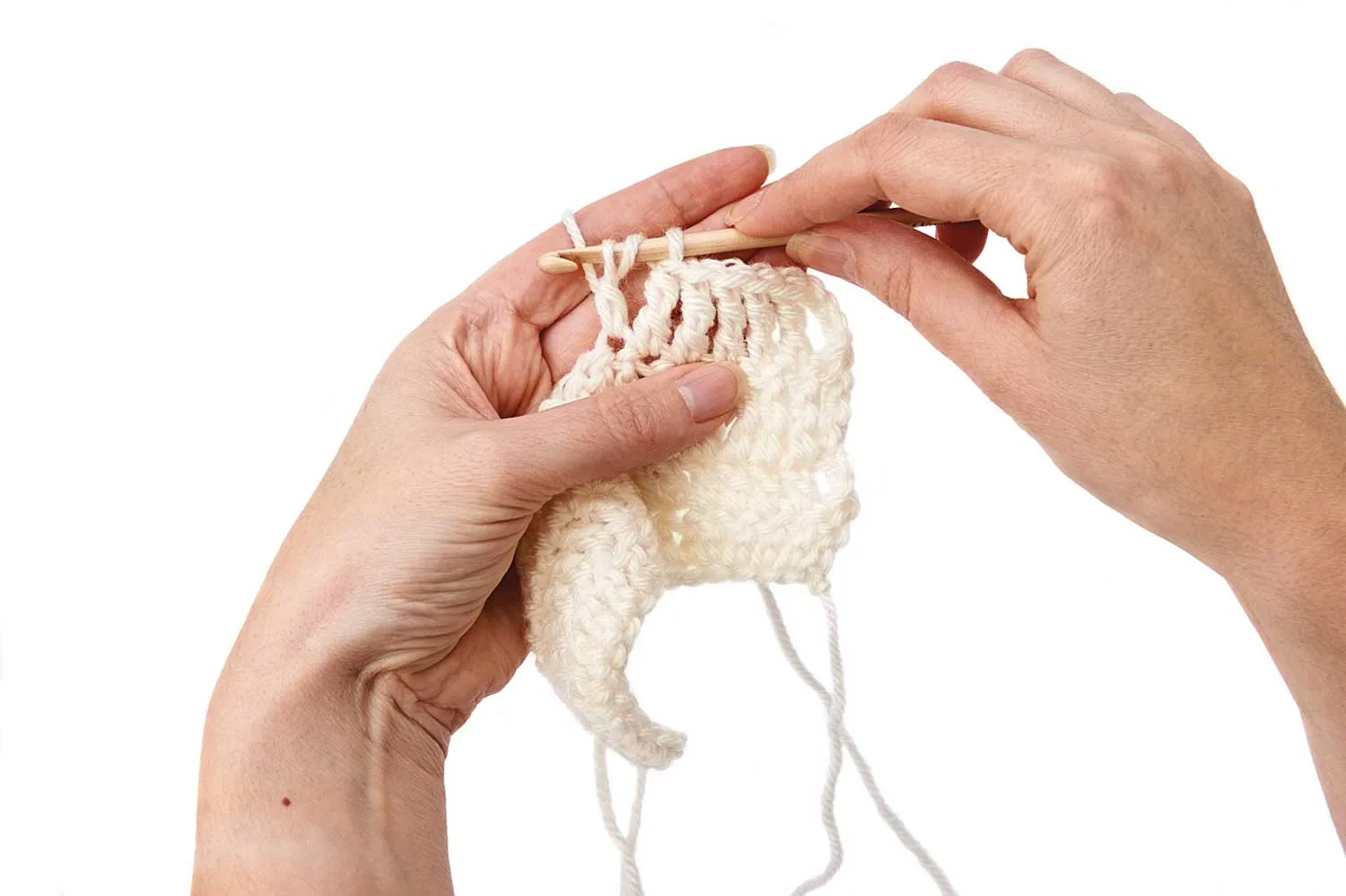 ho to fouble treble crochet step 2