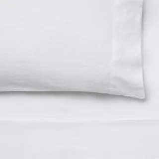 Linen House Pure Linen White Sheet Set King Bed