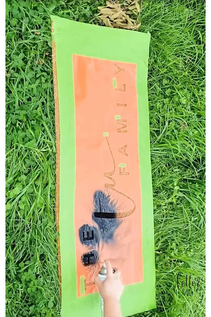 diy door mat spray paint