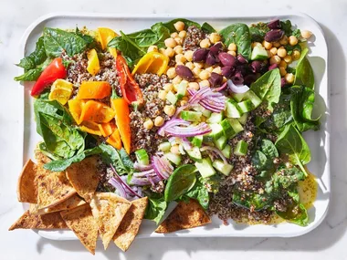 Greek-inspired quinoa salad.