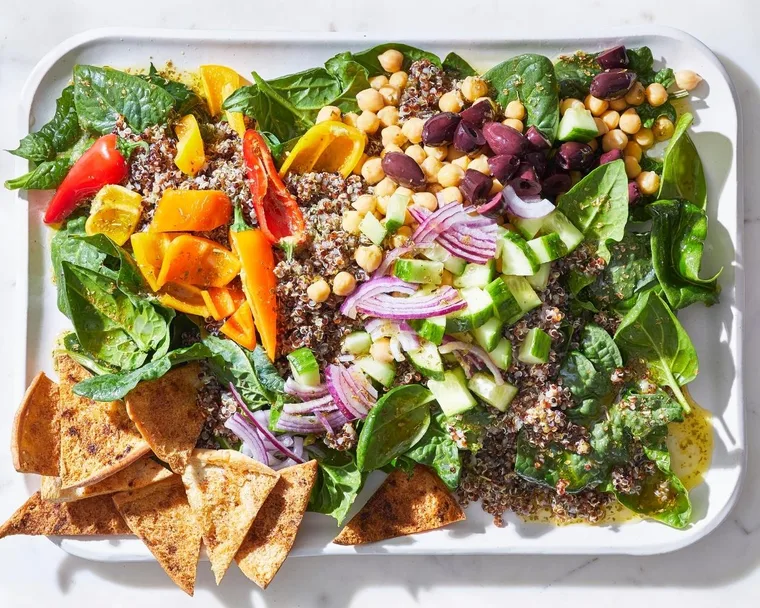 Greek-inspired quinoa salad.