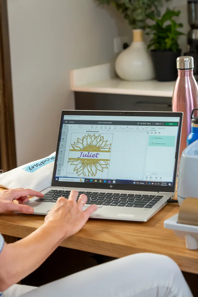 how to personalise a drink bottle cricut step 1