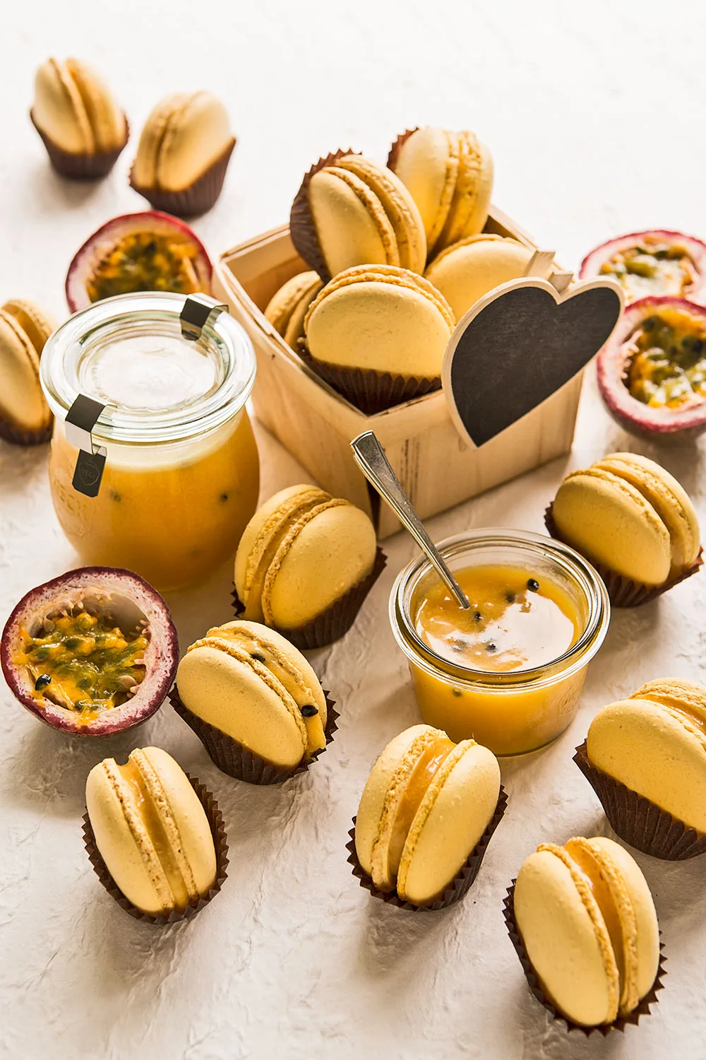 Passionfruit macarons