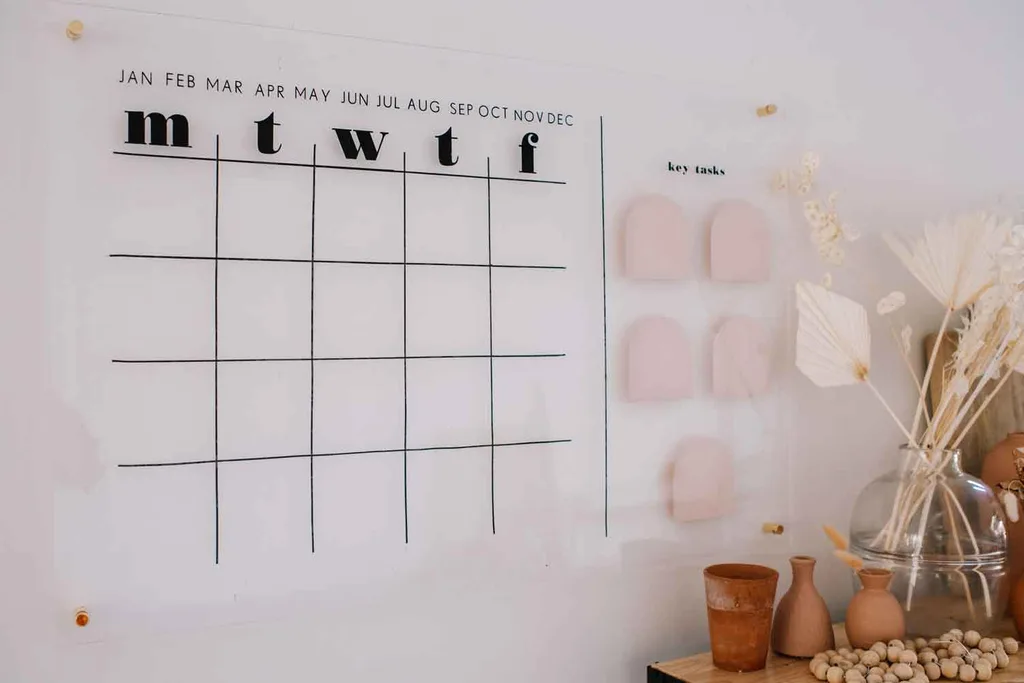 cricut ideas: acrylic wall planner