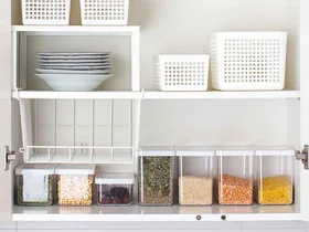 under shelf storage basket for pantry organisation ideas