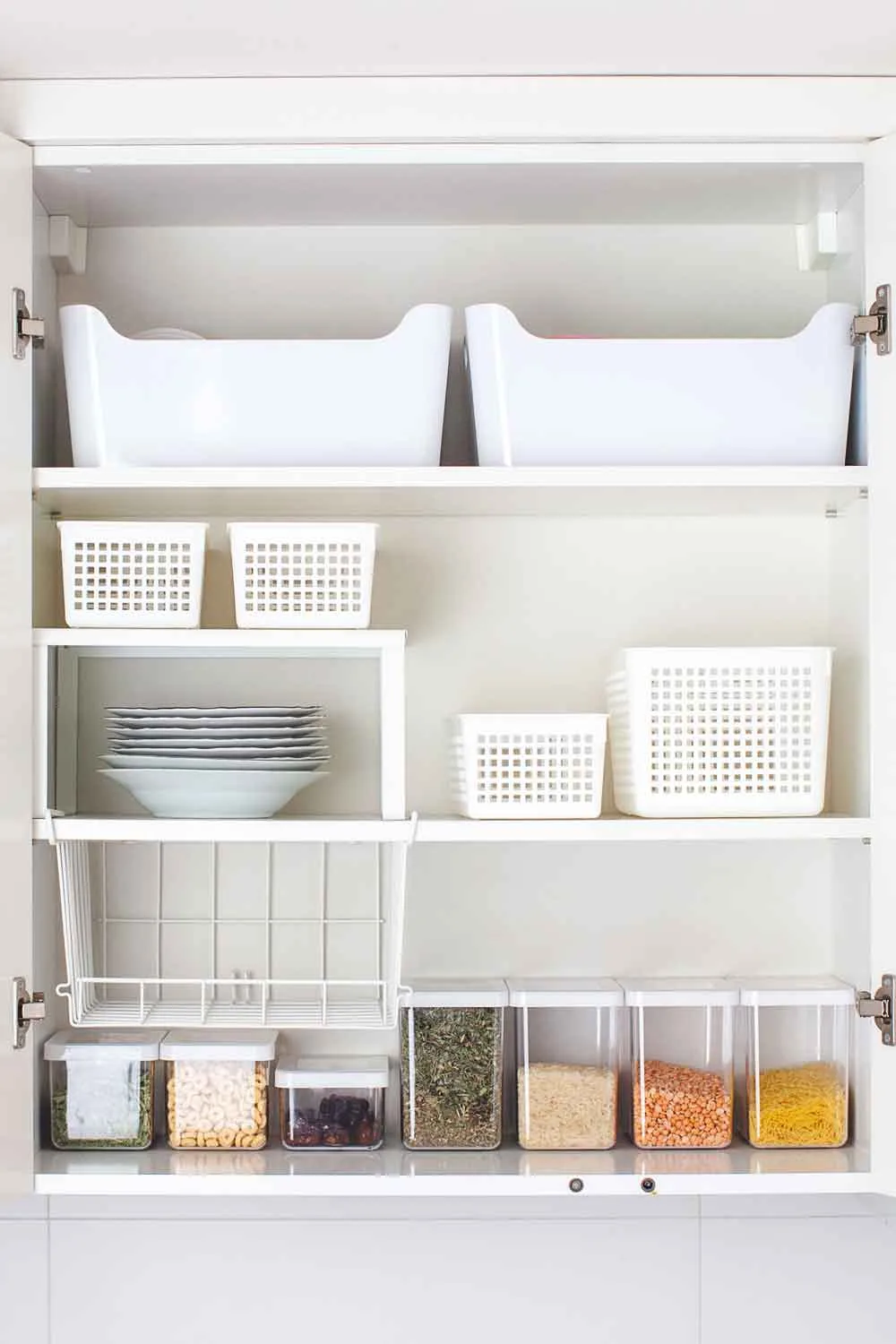 under shelf storage basket for pantry organisation ideas