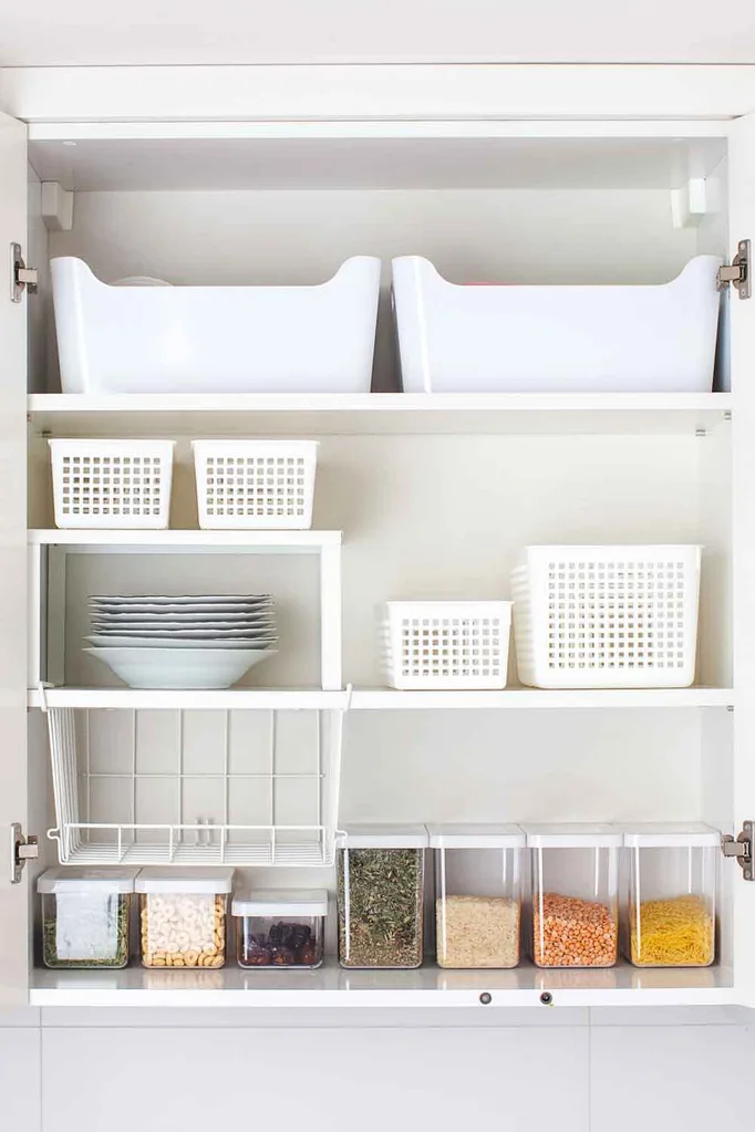 under shelf storage basket for pantry organisation ideas