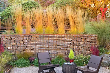 Looking for ways to spruce up your gabion wall?