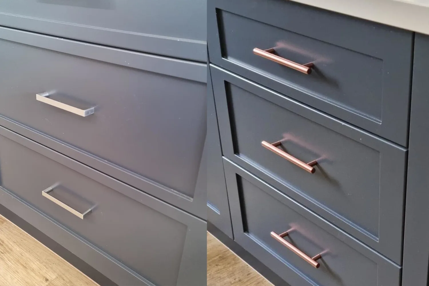 A kitchen makeover can be as simple as changing the handles on your cabinets.