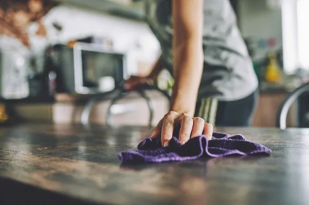woman cleaning to exercise