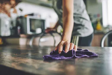 woman cleaning to exercise