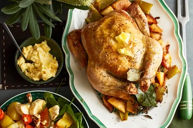 The best roast chicken with winter vegetables