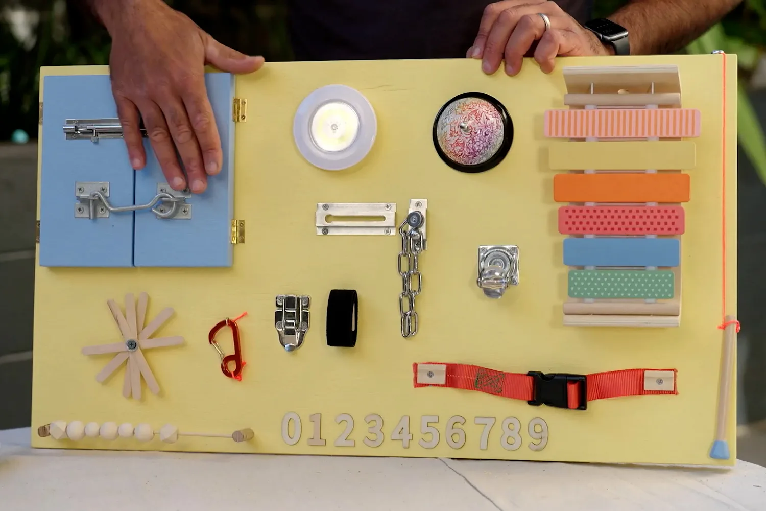 DIY: How to make a toddler busy board