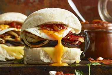 Extra smoky bacon and egg breakfast rolls