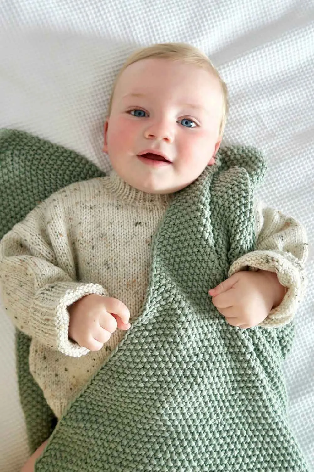 'Sweet like a blanket' baby knitting pattern from Wool and the Gang.