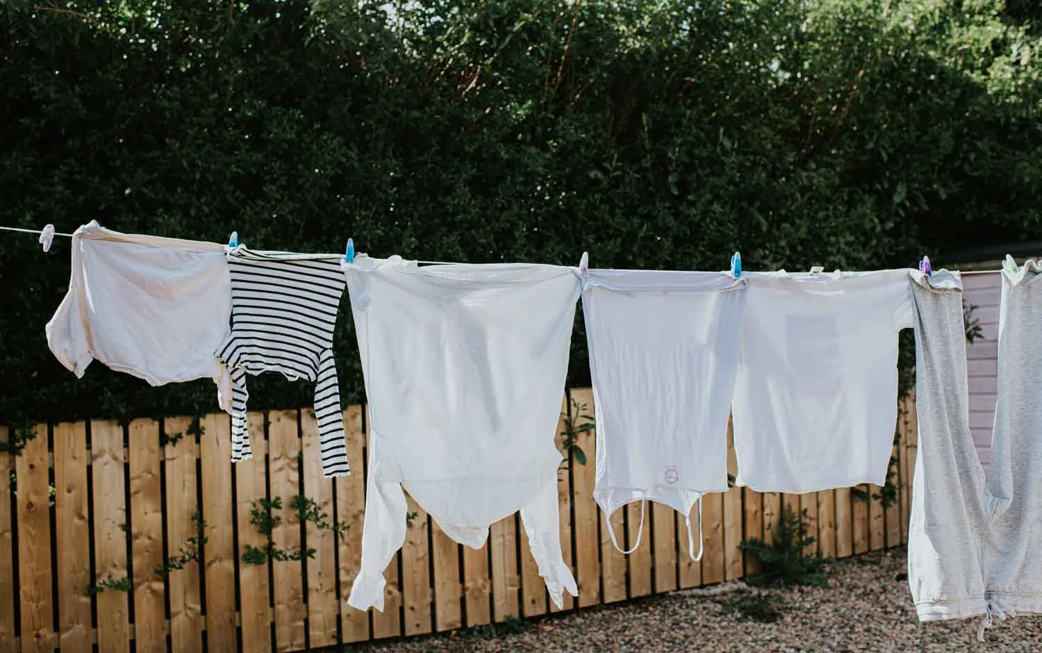 clothes hanging on the line