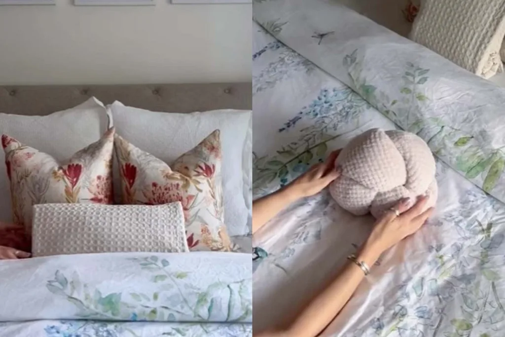 how to fold a blanket like a pillow