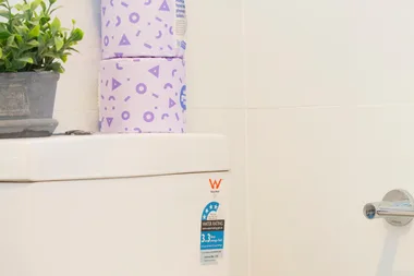 How to remove a sticky label off a toilet