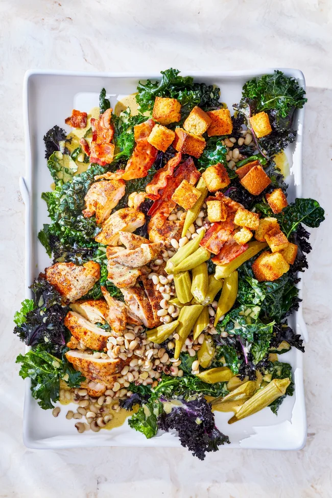 cajun chicken with croutons is a great idea for dinner