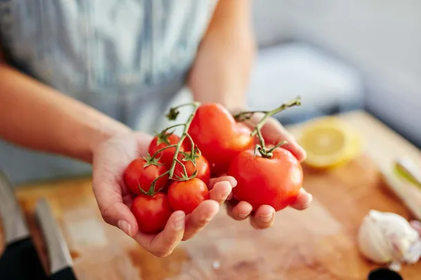 tomatoes on vine