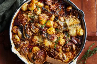 This one pan beef stroganoff gnocchi bake will be your new signature dish