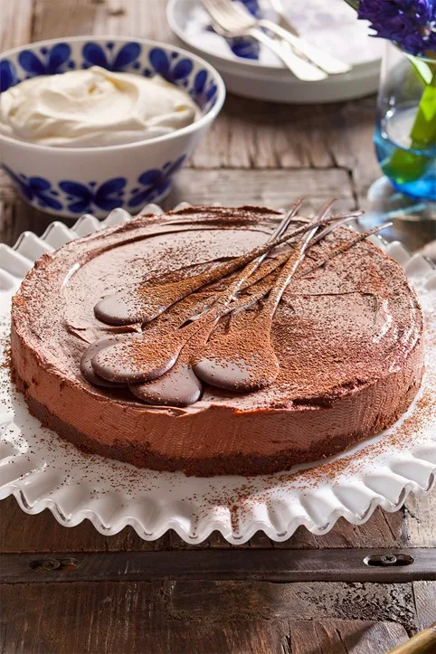 easiest no bake chocolate cheesecake
