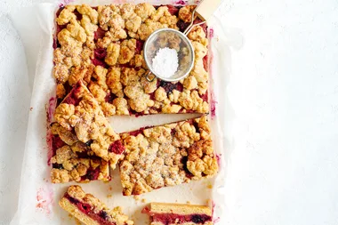 Berry and apple crumble