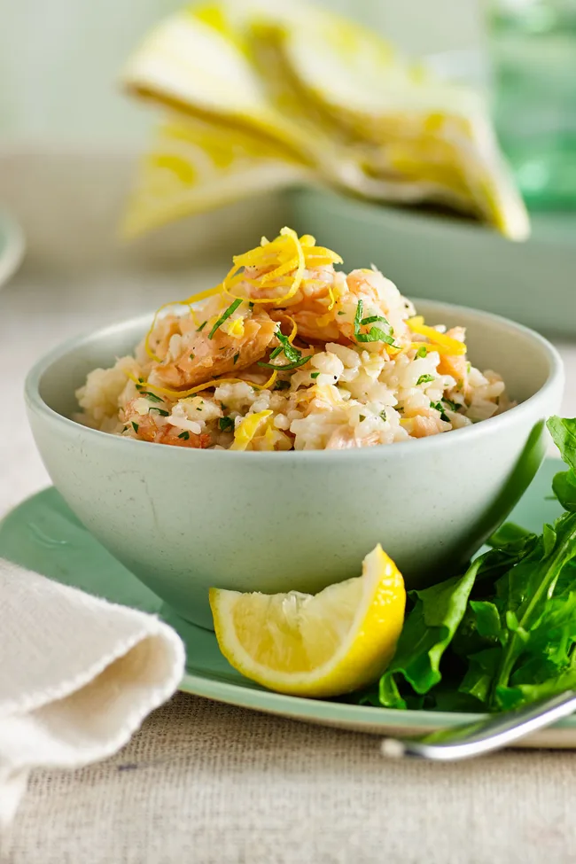 prawn and hot salmon risotto recipe