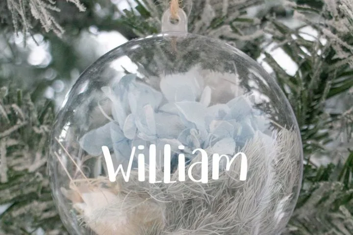Dried Flowers Christmas Bauble